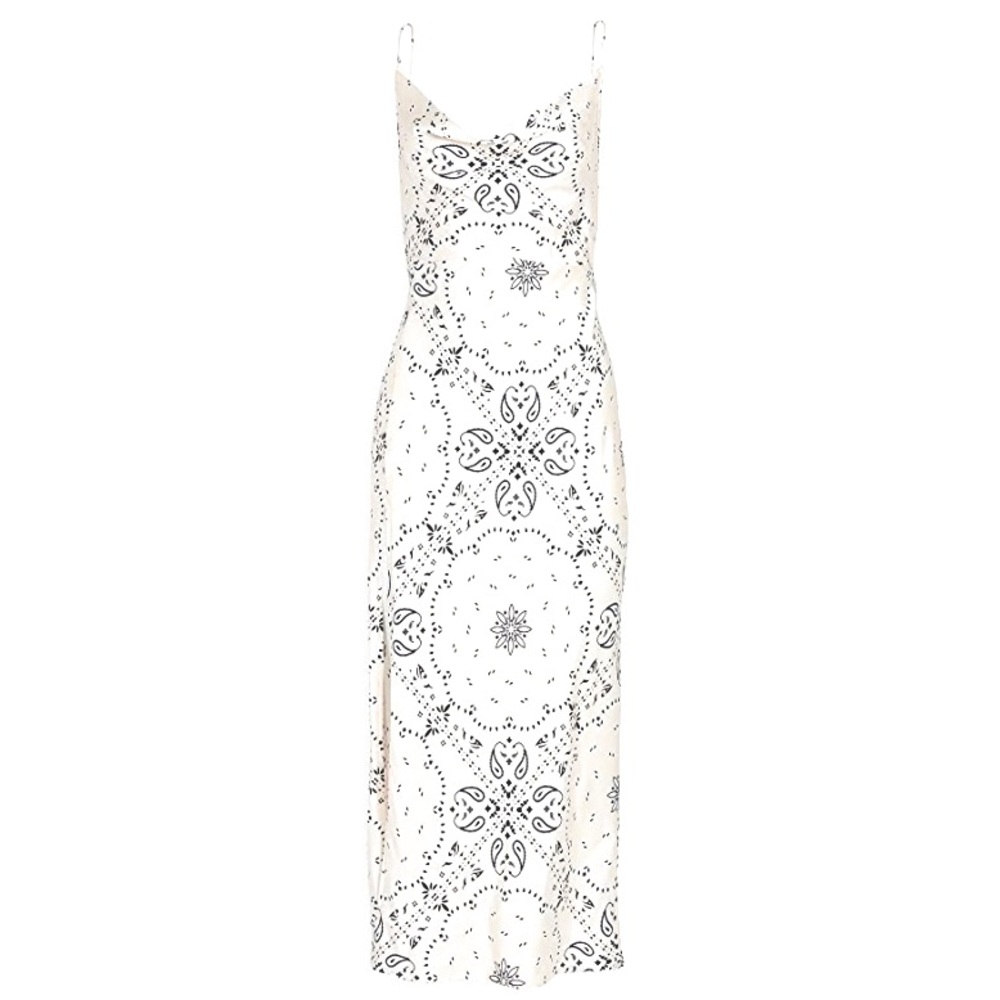 NWT Lioness Satin Walk The Line Midi Dress